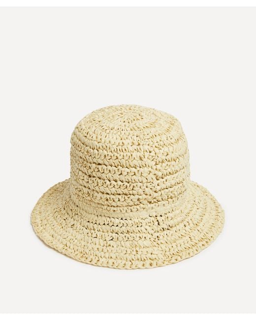 Ganni Natural Women's Beige Summer Straw Hat One Size