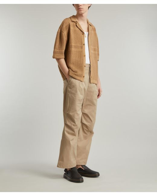 LE17SEPTEMBRE Brown Mens Pointelle-knit Shirt 36/46 for men