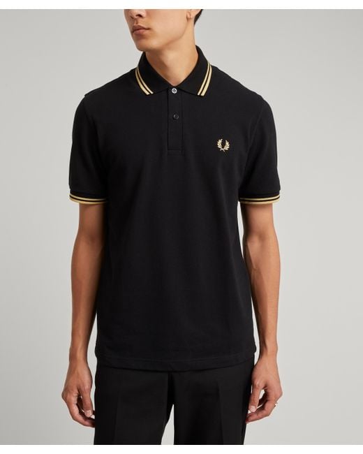 Fred Perry M12 Twin-tipped Shirt in Black Champagne (Black) for Men - Lyst