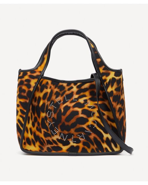Stella McCartney Brown Women's Leopard Print Stella Logo Tote Bag