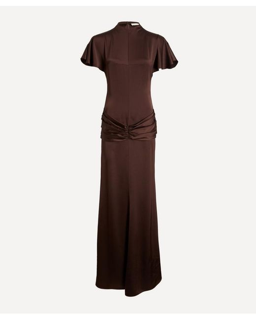 De La Vali Brown Myra Maxi Dress