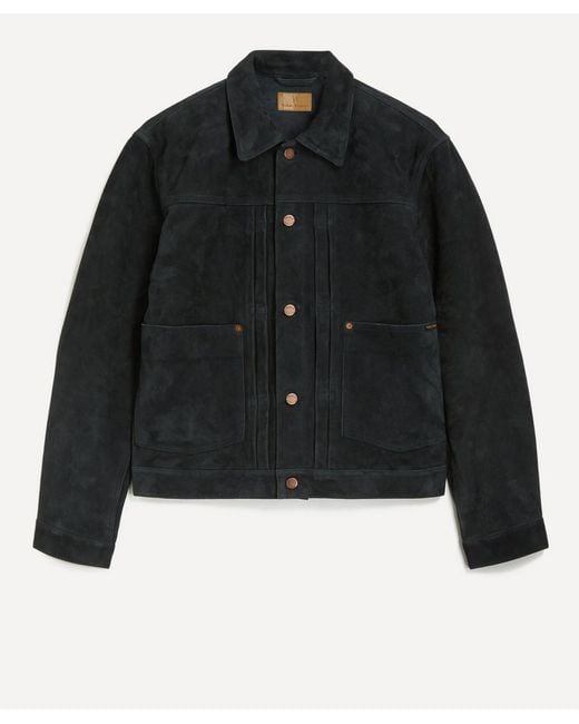 Nudie Jeans Black Dante Ii Suede Jacket for men