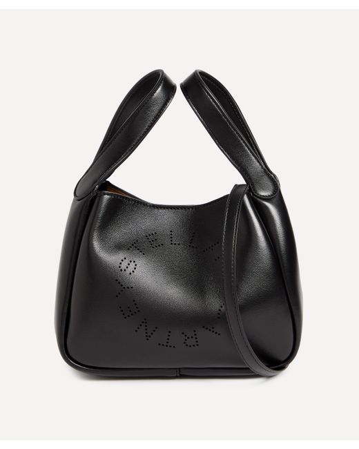 Stella McCartney Black Women's Logo Double Top Handle Crossbody Bag One Size
