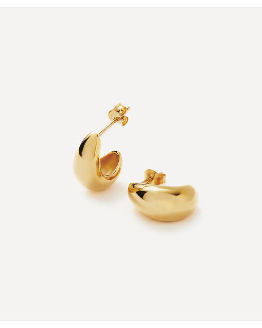 Missoma Metallic 18ct Gold-plated Vermeil Silver Savi Mini Dome Huggie Hoop Earrings One Size