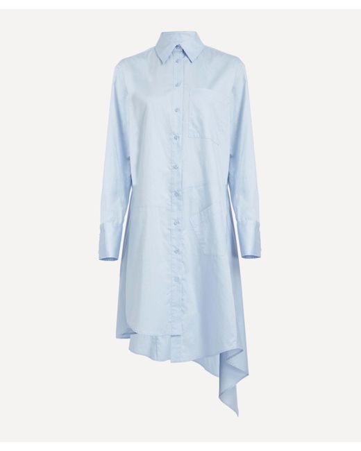 J.W. Anderson Blue Women's Crystal Hem Shirt Dress 6