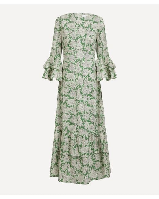 Liberty Green Tana Lawn Cotton Gala Dress