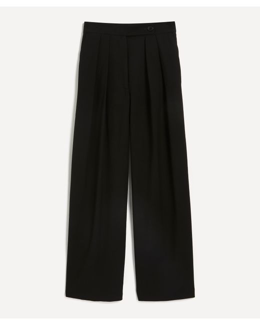 Dries Van Noten Black Women's Wide Pleated Trousers 12