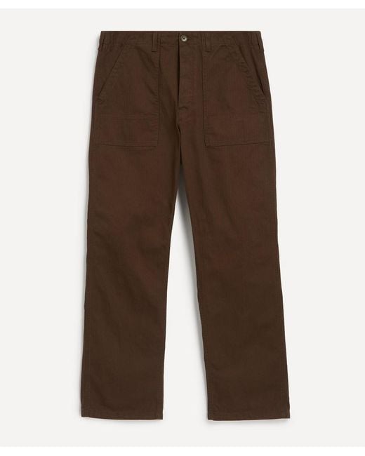 Nudie Jeans Brown Tuff Tony Wide Leg Walnut Trousers for men
