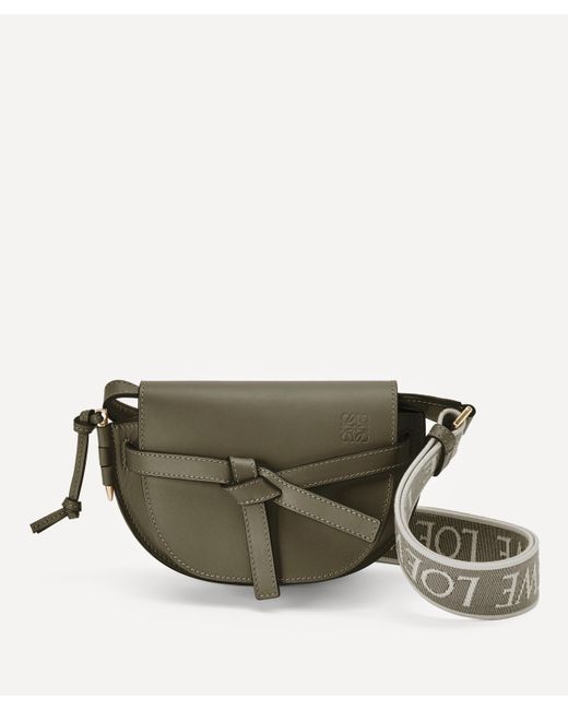 Loewe Mini Gate Dual Leather Cross-body Bag in Green | Lyst Canada