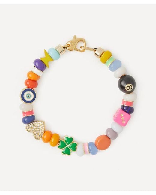 Joolz by Martha Calvo Metallic 14Ct-Plated Rhapsody Beaded Bracelet