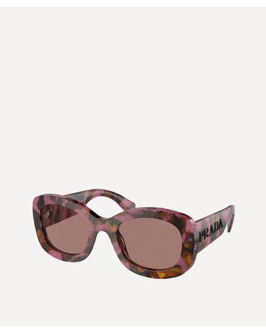 Prada Pink Women's Oversized Oval Sunglasses One Size