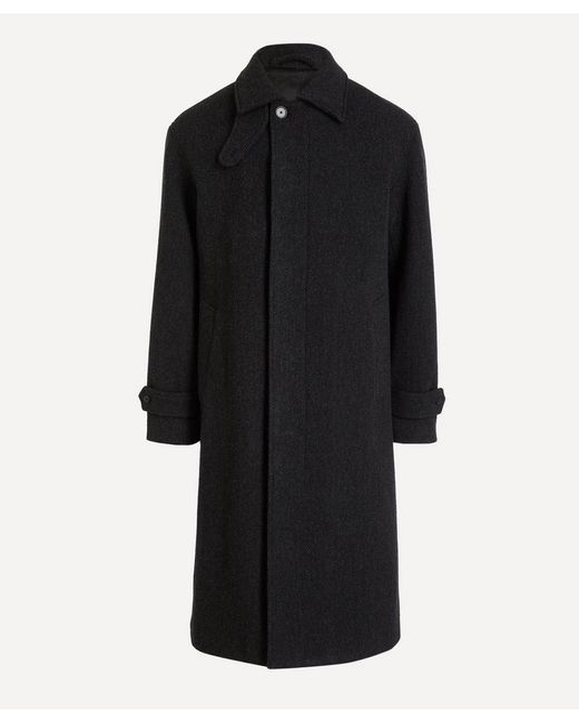 NN07 Black Gibson Heavyweight Wool-Blend Coat for men