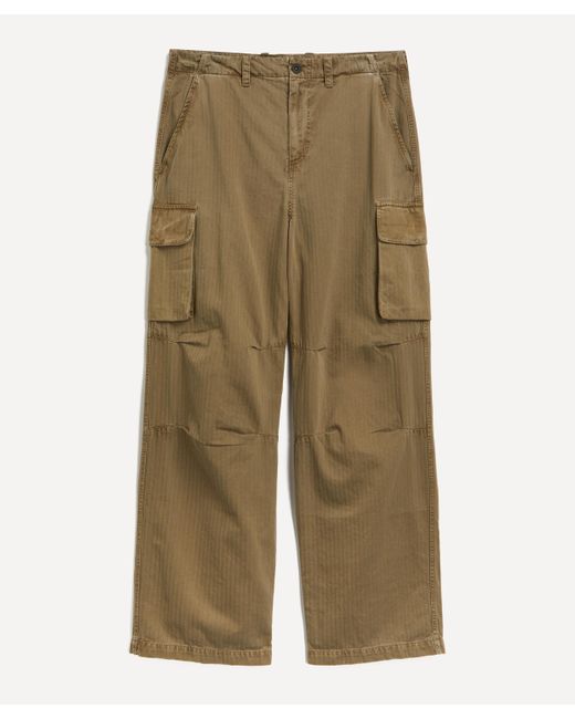 Our Legacy Green Mens Mount Cargo Olive Herringbone Trousers 36/46 for men