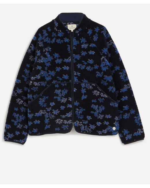 Folk Blue Mens Boxy Puzzle Stars And Flowers Fleece 4 for men