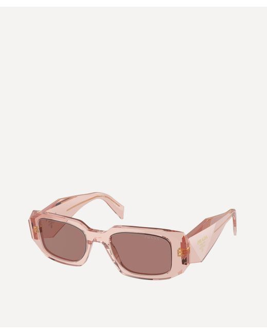 Prada Pink Women's Rectangle Sunglasses One Size