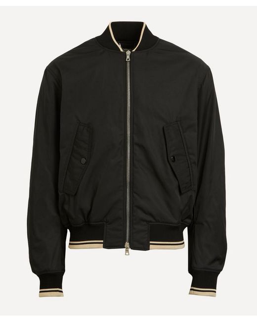 Dries Van Noten Black Mens Back Zip Bomber Jacket for men