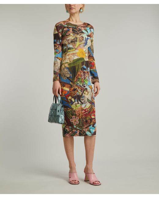 Pleats Please Issey Miyake Multicolor Women's Aurora Jungle Dress 2