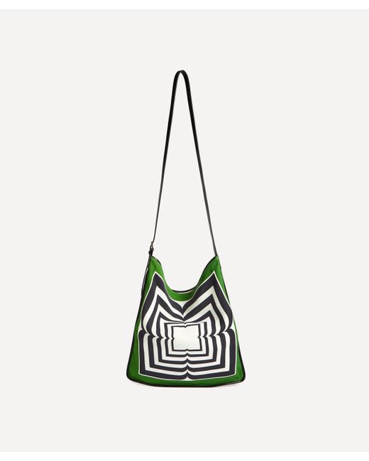Dries Van Noten White Women's Abstract Print Shoulder Bag One Size