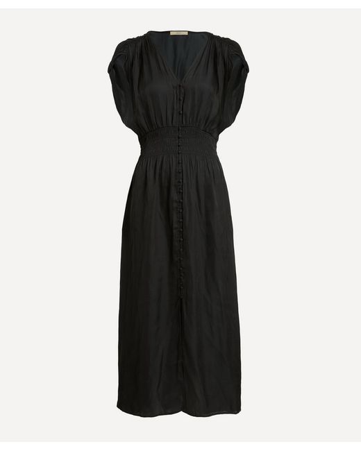 Sessun Black Galian Long Smocked Dress