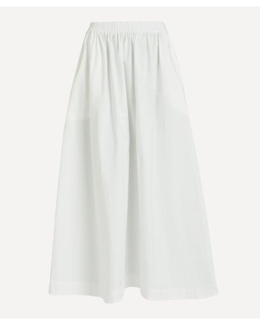 ALIGNE White Women's Natalie Midaxi Cotton Poplin Skirt 8