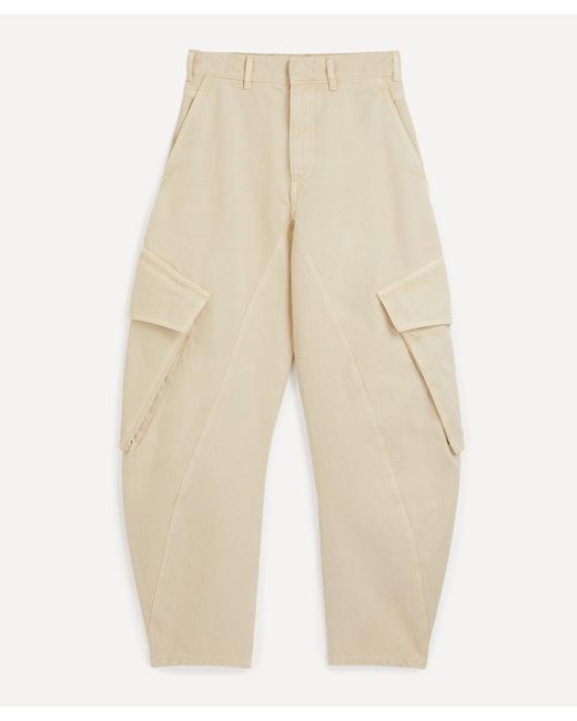 J.W. Anderson Natural Women's Twisted Cargo Trousers 32