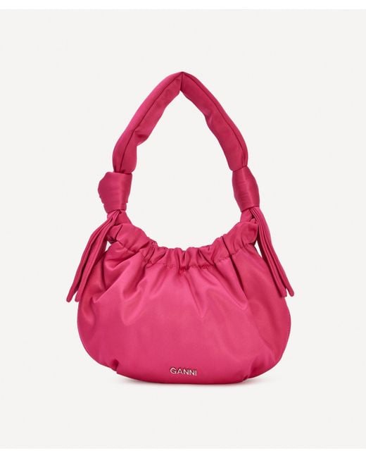 Ganni Pink Women's Occasion Small Hobo Bag One Size