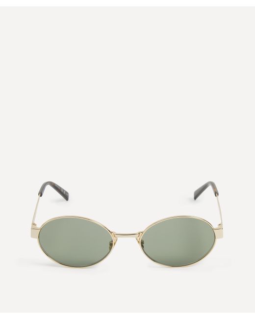 Saint Laurent Green Women's Oval Sunglasses One Size