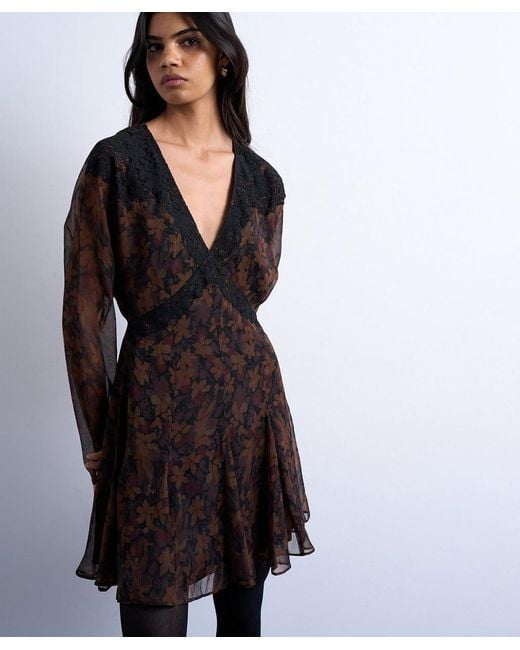 black mini tea dress Mary Wyatt London Darcy Mini Tea Dress Black - UK 14