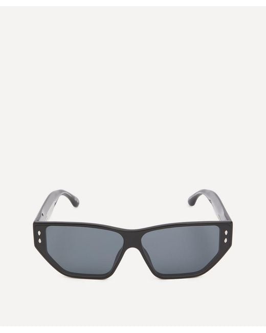Isabel Marant Gray Acetate Rectangular Cat Eye Sunglasses