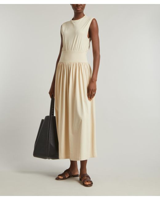 Totême  Natural Women's Sleeveless Cotton Tee Dress Xs