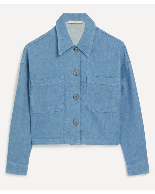 Sessun Blue Women's Notteri Cotton-linen Chambray Twill Jacket