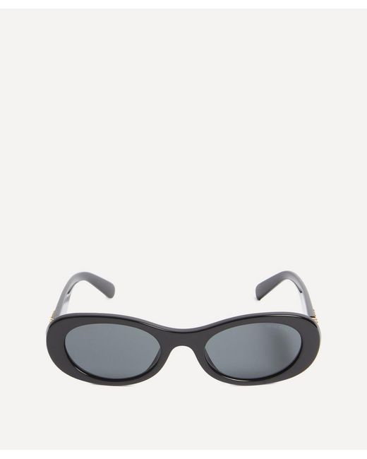 Miu Miu Black Oval Sunglasses