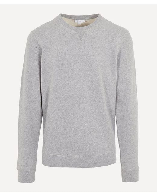 Sunspel Gray Loopback Sweatshirt for men