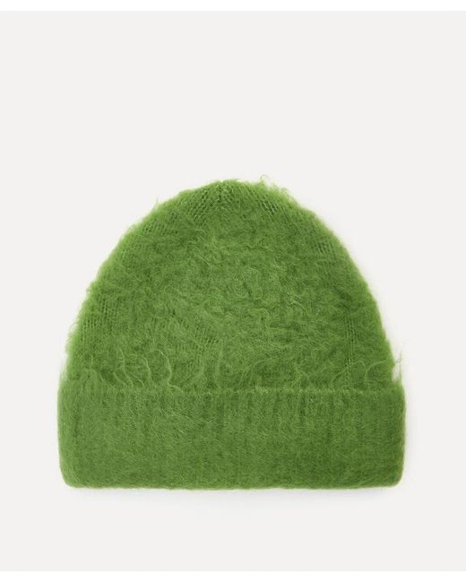 Acne Green Wool-Mohair Beanie for men