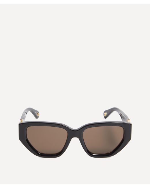 Chloé Black Women's Cat-eye Sunglasses One Size