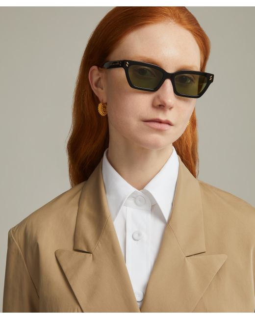 Stella McCartney Green Women's Cat-eye Sunglasses One Size