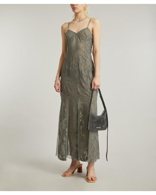 Paloma Wool Gray Women's Maddox Sheer Lace Dress