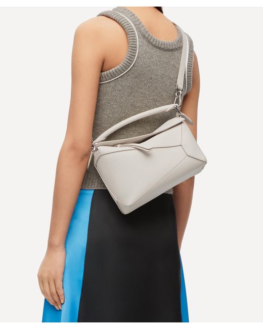 Loewe White ‘Puzzle Small’ Shoulder Bag