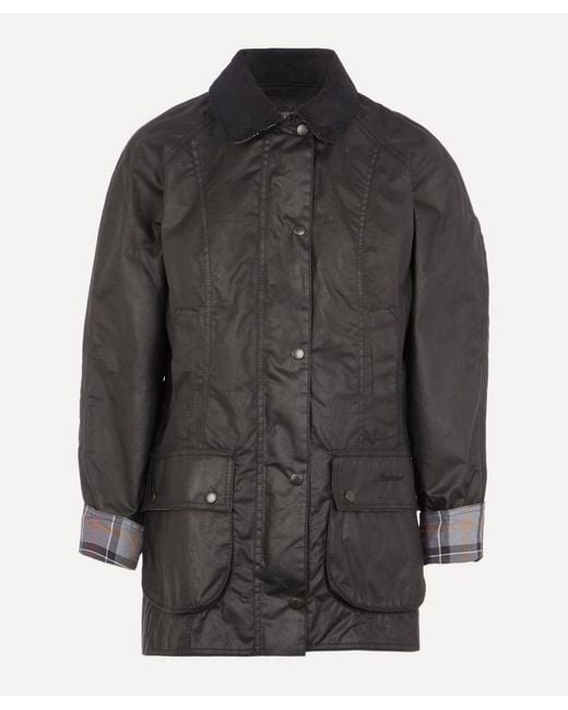 Barbour Gray Beadnell Wax Two-Pocket Jacket