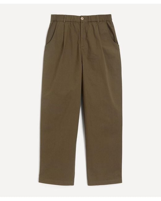 Folk Green Anniversary Wide-Leg Trousers for men