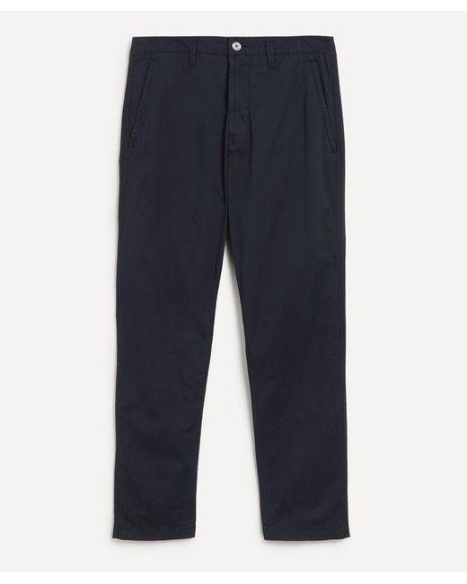 Stone Island Blue Twill Chino Trousers for men