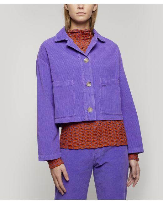 Paloma Wool Purple Spa Square-fit Corduroy Jacket