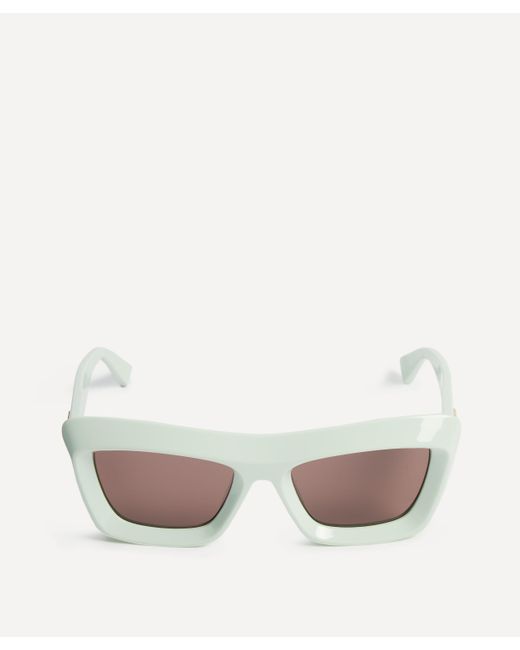 Bottega Veneta White Women's Square Sunglasses One Size