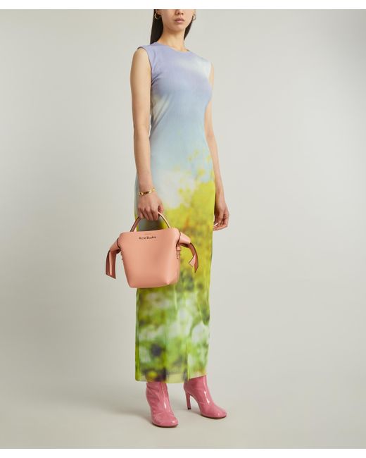 Acne Green Women's Sleeveless Blurred Landscape Maxi-dress