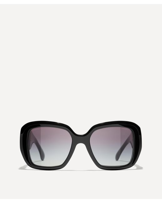Chanel Black Women's Square Sunglasses One Size
