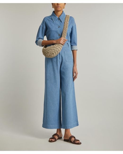 Sessun Blue Women's Notteri Cotton-linen Chambray Twill Jacket