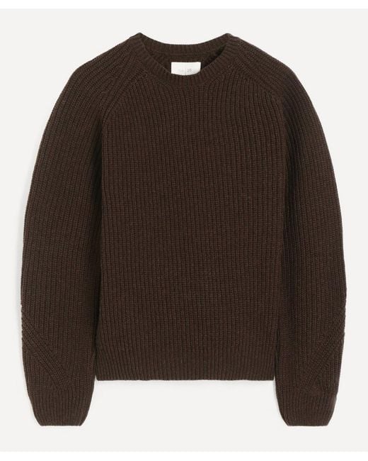 Folk Brown Direction Knit Jumper for men