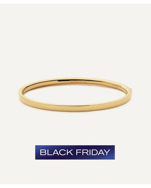 Missoma Metallic 18Ct Vermeil Classic Hinged Bangle Bracelet