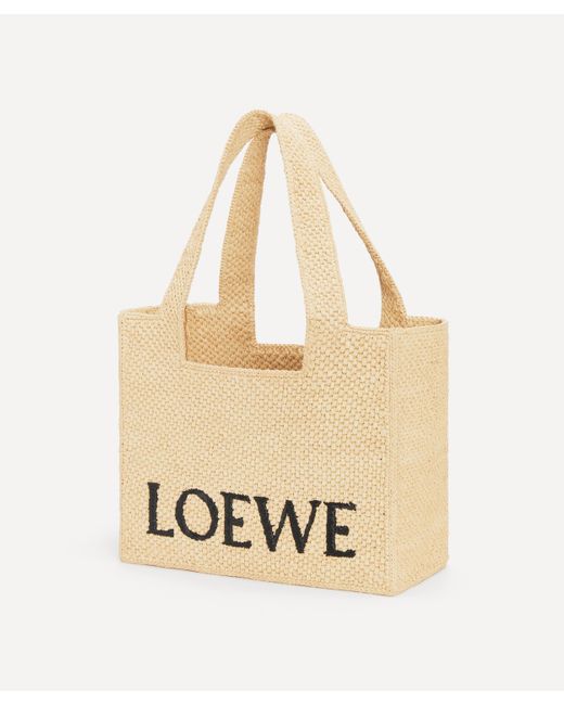 Loewe Natural X Paula's Ibiza Medium Font Tote Bag