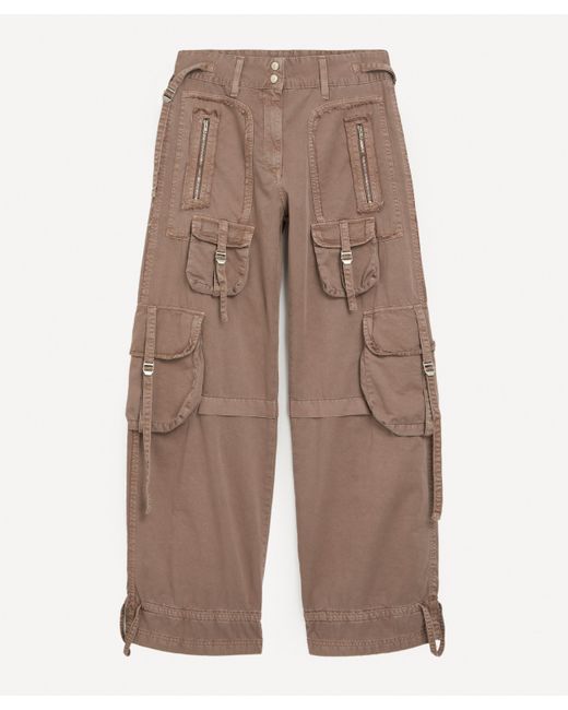 Acne Natural Women's Mauve Pink Cargo Trousers